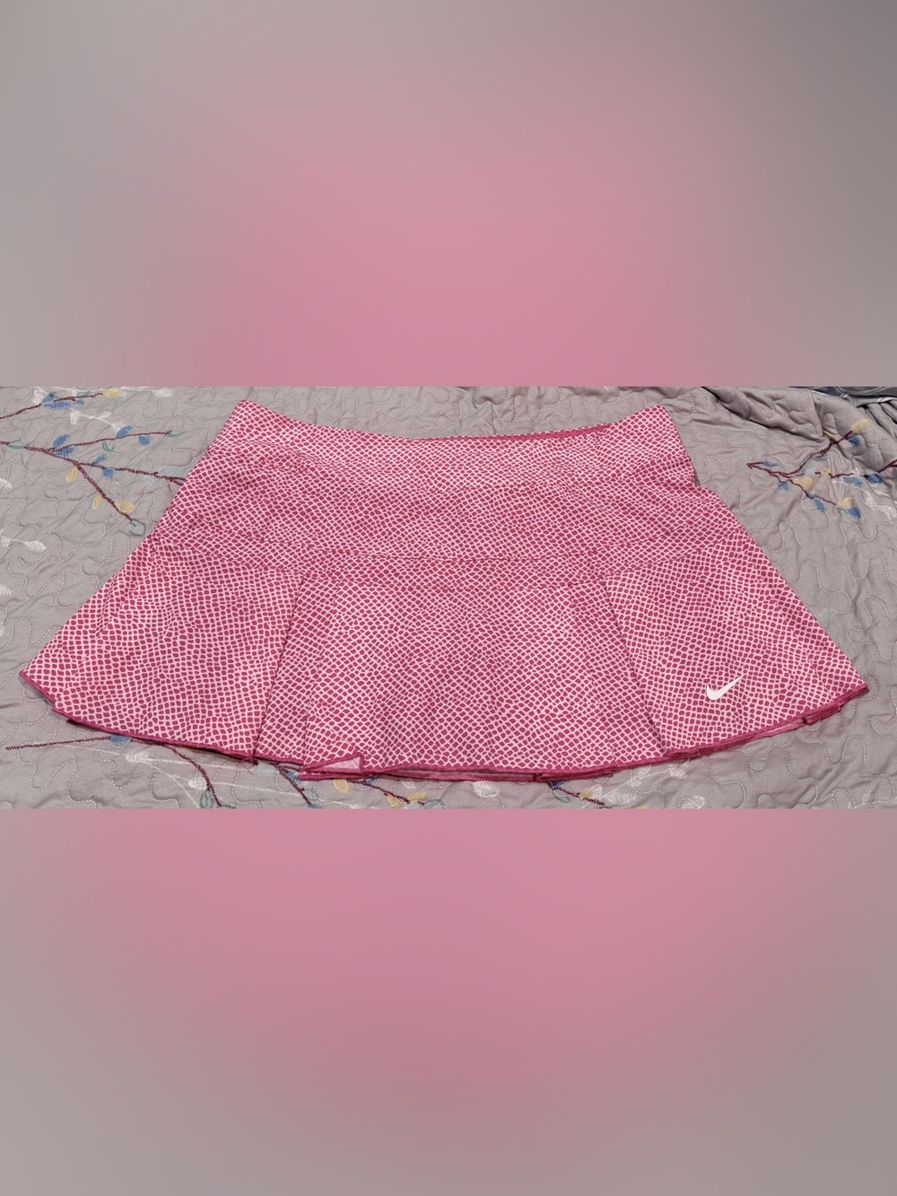 Nike Pink Micro-Patterned Active Tennis Skort Sz XL - Picture 2 of 3